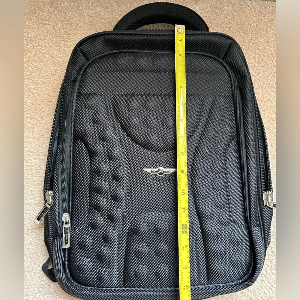 PL POWER  Black Textured Men's Backpack